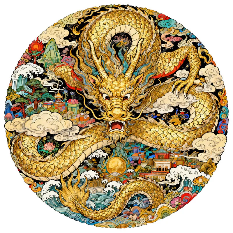 Three Ratels CEE167 Colorful Dragon Artistic wall stickers for home decoration