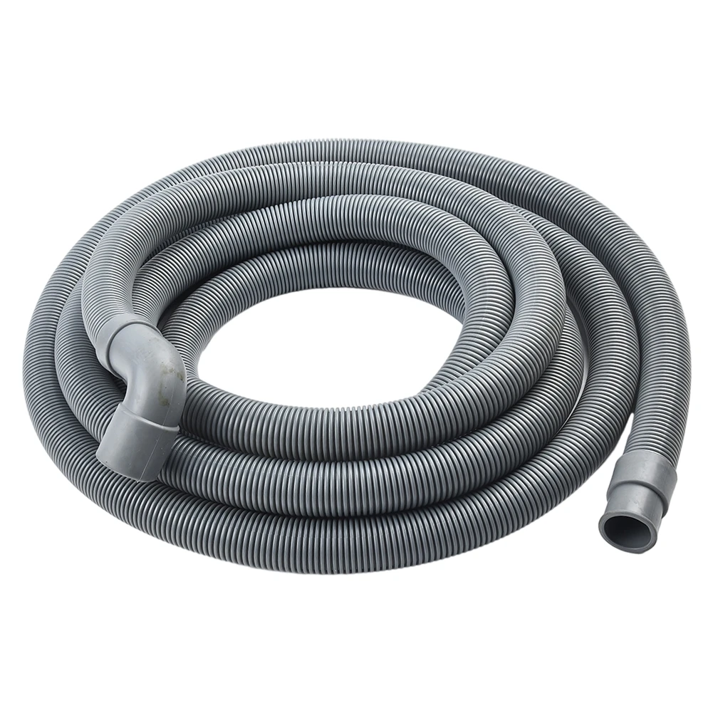 Drain Hose Extension Pipe Washing Machine Outlet Pipe PP Material Thick-walled Clip Extra Long Removable Hook Secure