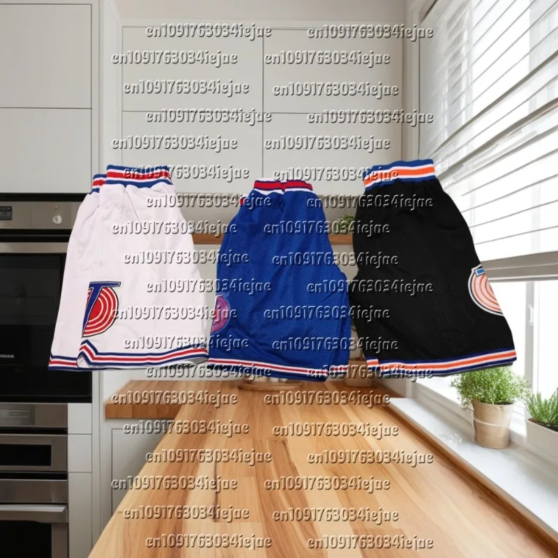 

MOTOTrillest Space Jam Tune Squad Basketball Shorts White Blue and Black Halloween Party and Christmas Gifts Shorts