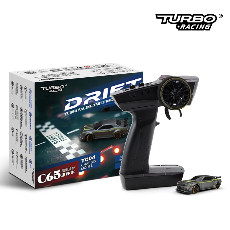 

TURBO RACING 1/76 C65 Full Scale RC Mini Remote Control Car Rear Drive Drift Car Professional Counterweight