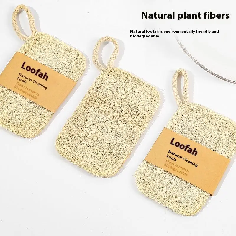6 قطعة منشفة أطباق لوفا الطبيعية غسل القماش الإسفنج اللوف فرك الوسادة طبق وعاء النفط إزالة البقع الغسيل المطبخ نظيفة BrushesPad