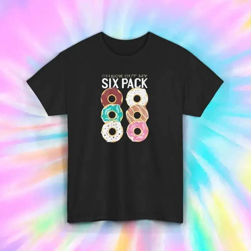 Check Out My Six Pack Donut Lover T Shirt Funny Foodie S 5XL