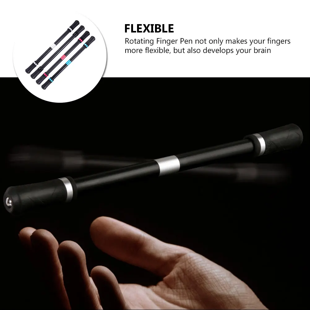 

4Pcs Rotating Finger Pen Fidget Pen Stress Relief Cool Skull Pattern Steel Balls Embedded Fun Office Study Gift