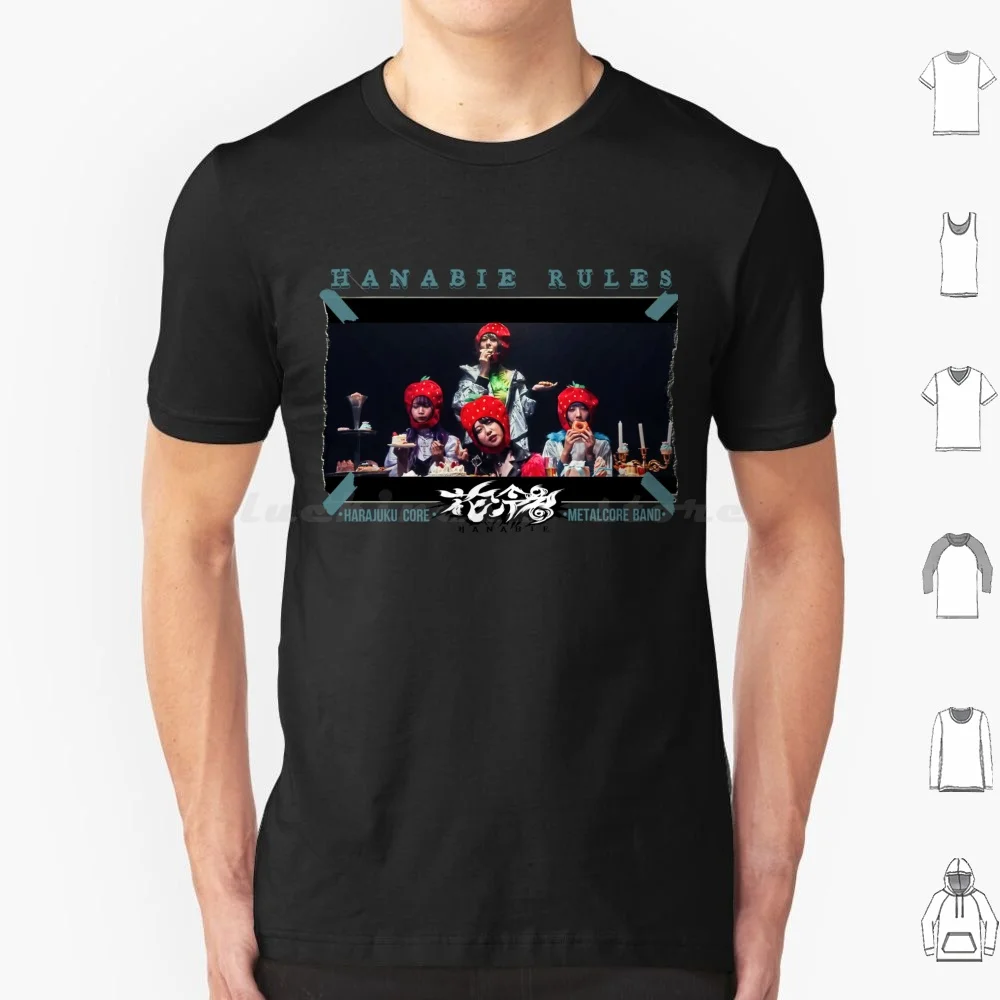 Hanabie Band Print T Shirt 6Xl Cotton Cool Tee Anabie Band Girls Band Japan Metalcore Yukina Matsuri Hettsu Chika Kaede Boa Sae