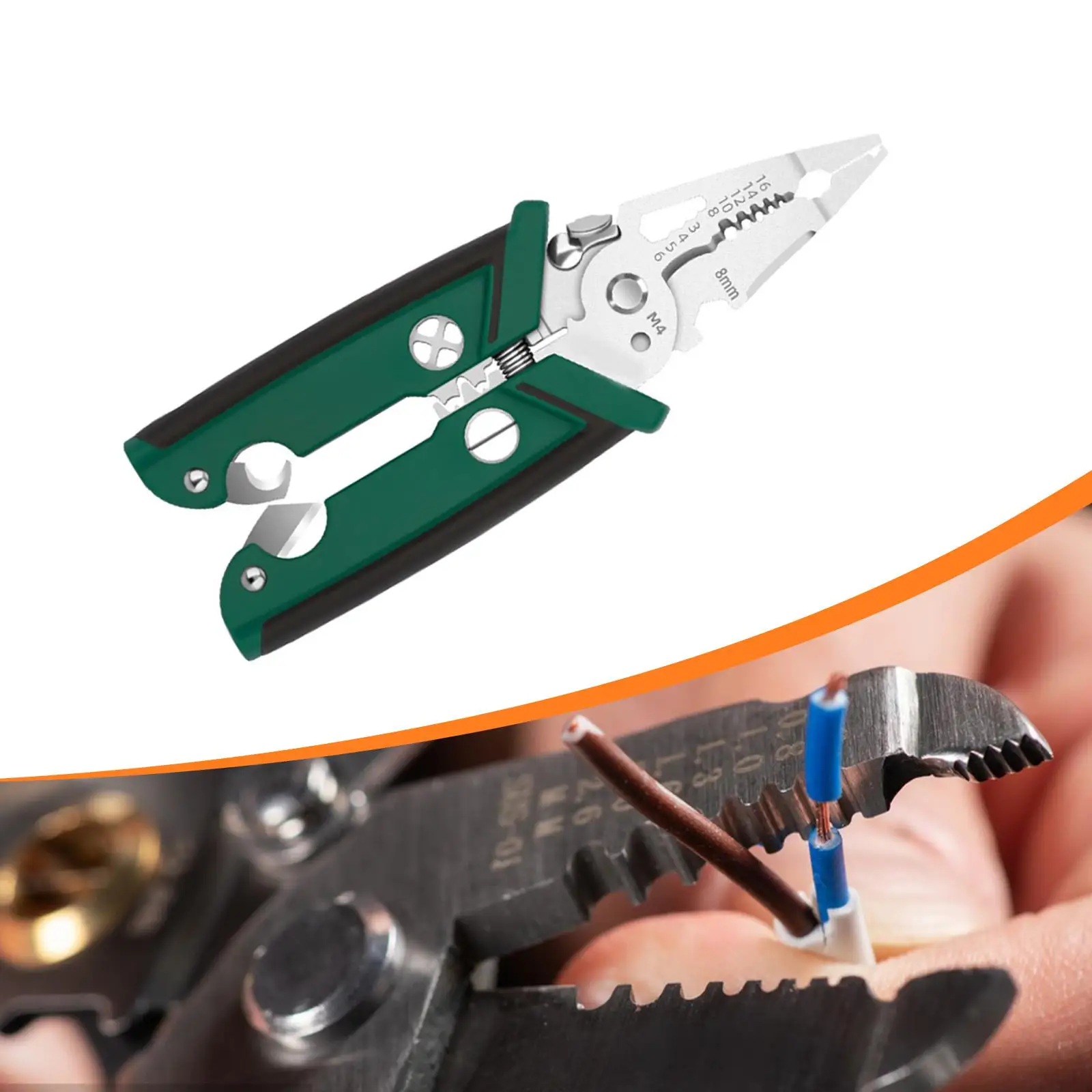 Alicates de Cable multifuncional, mantenimiento portátil, bobinado de tracción, terminales de prensado, crimpadora de cables de rotura