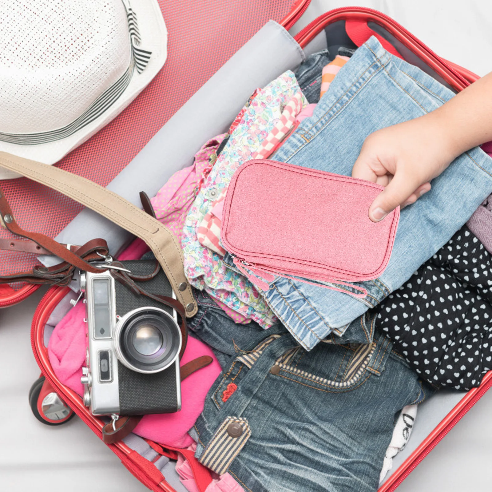 

Electronics Accessory Carrying Bag Digital Organizer Pouch Compact Lightweight Storage Case for Travel Phone Chargers USB Cable