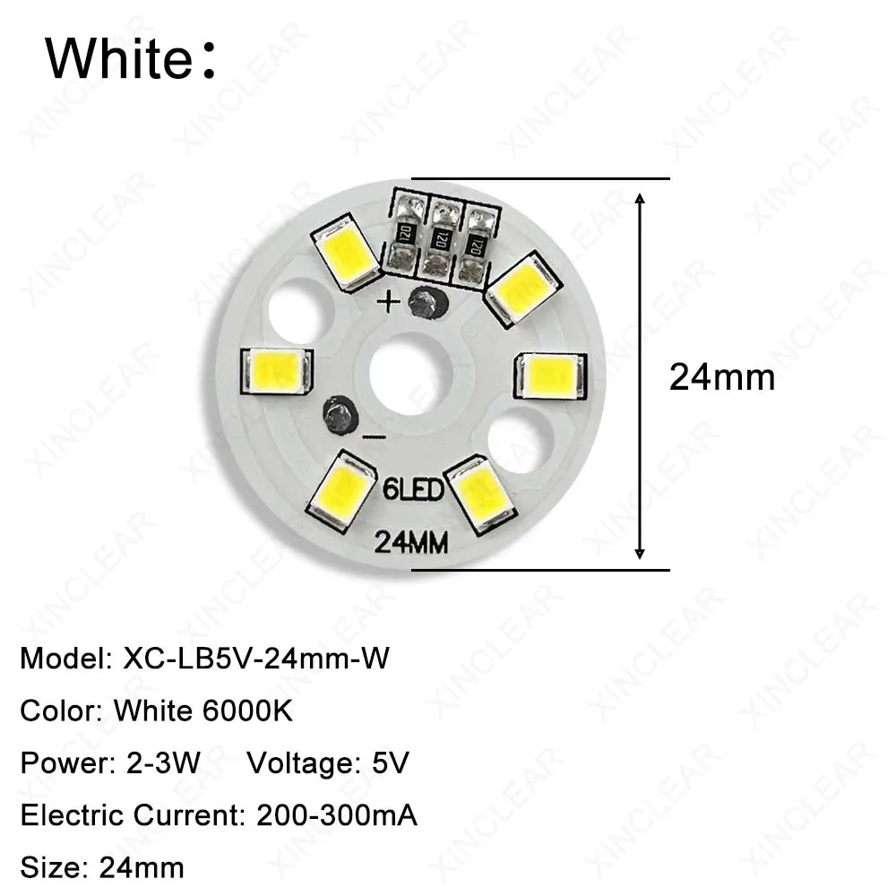 10pcs High Bright Light Board Warm White DC 5V No Need Drive SMD COB 2835 Chips Dia 24mm PCB Board For DIY Downlight Spotlight