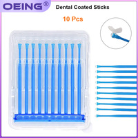 OEING 10Pcs Disposable Dental Applicator Sticks Adhesive Tip for Tooth Crown Porcelain Veneer Bonding Rods Dentistry Materials