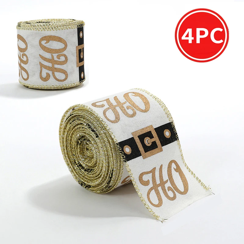 4PCS, Decorative Ribbon, with a Cute Style and a Festive Atmosphere. Gift Box Packaging, Flower Wreath Making, Home Decoration