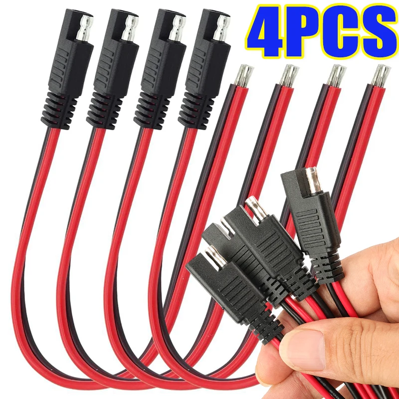 14.5CM Long SAE Quick Disconnect Plug Connector Solar Panel Power Extension Cable Automotive Wire Solar Energy Accessories