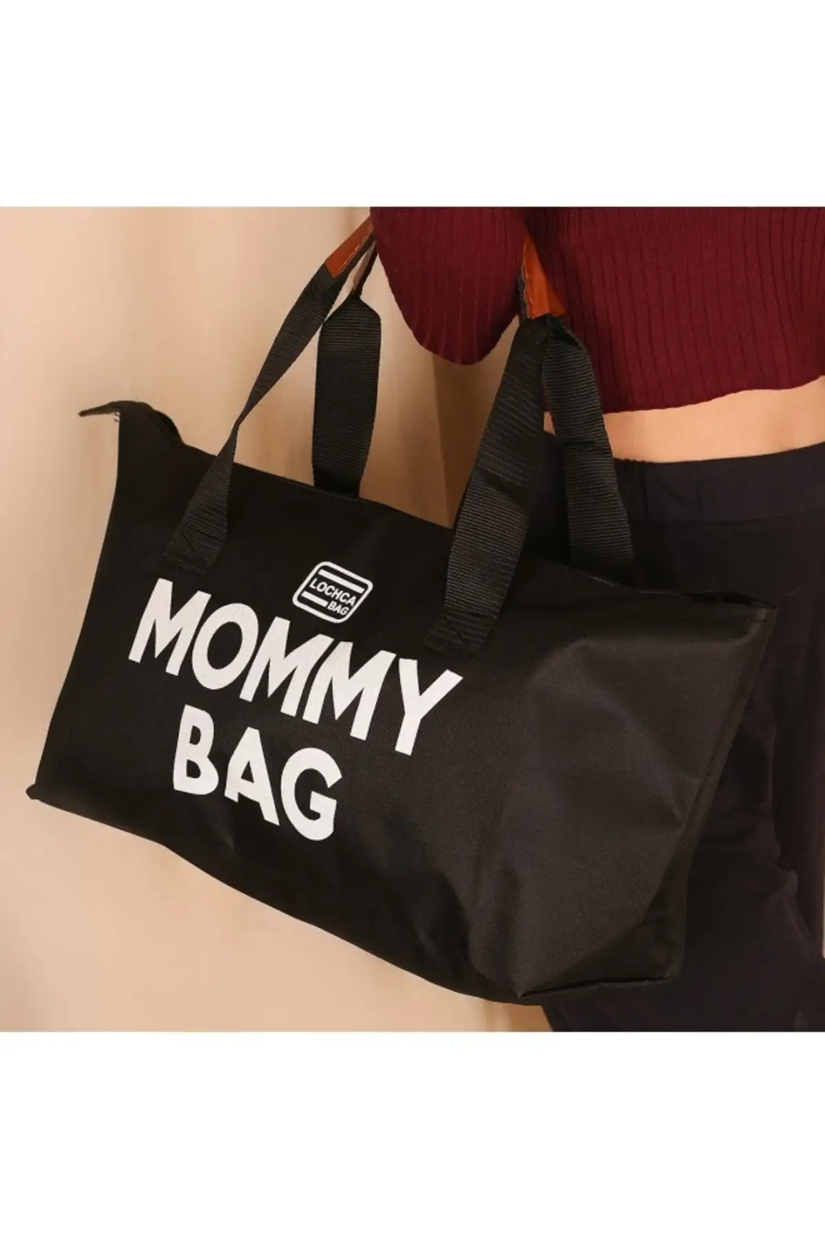 DOLBOVI Hera Clothes Momm black linen Bag Hospital Bag