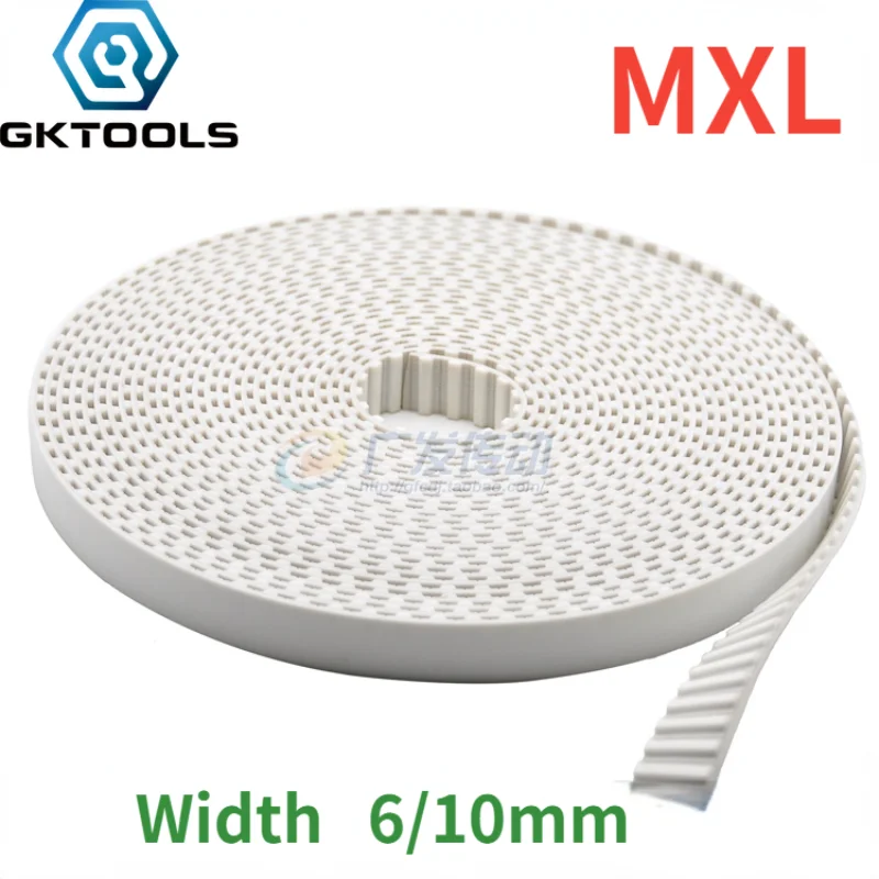MXL white polyurethane opening timing belt width 6/10mm