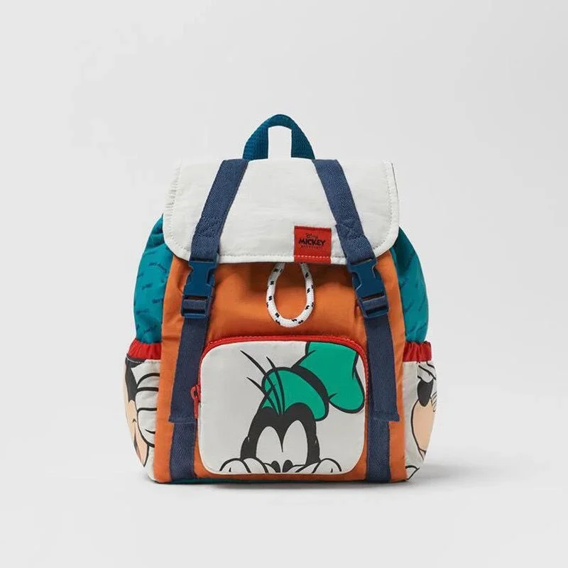 Disney New Mickey Mouse Student Schoolbag Cartoon Śliczny dziecięcy plecak męski i damski, lekki i o dużej pojemności