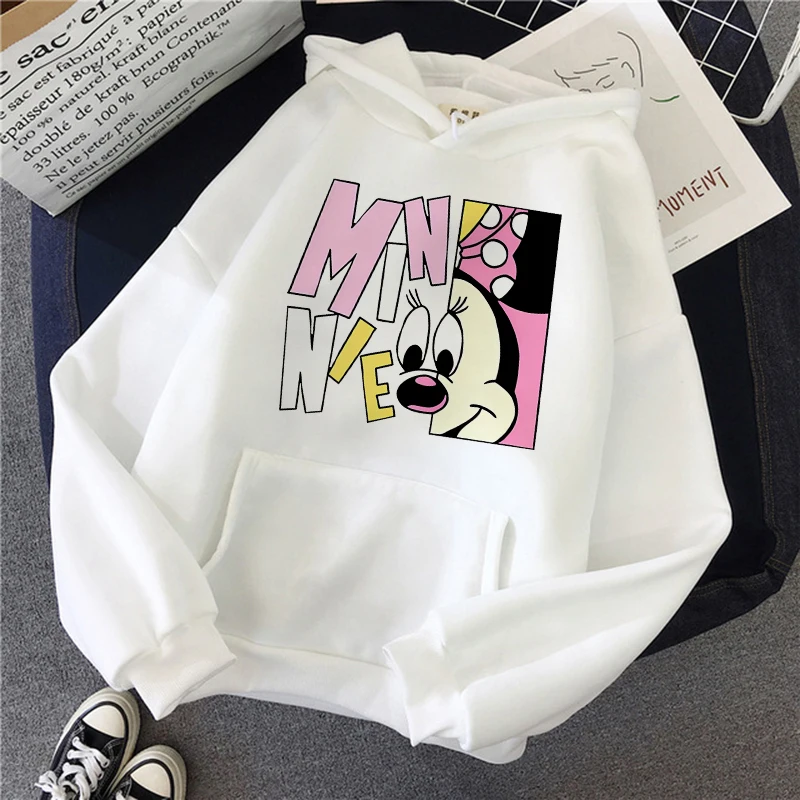 Sudaderas con capucha góticas de los años 90, sudaderas con capucha de Anime japonés de Minnie, Mickey Mouse, ropa de Disney, Tops, sudadera, ropa