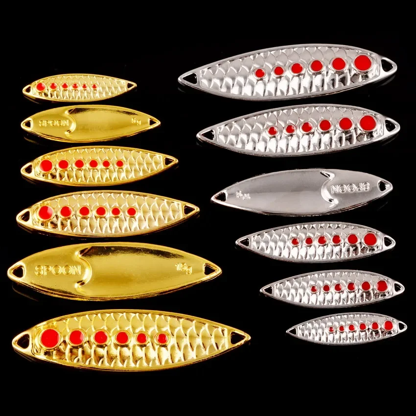 1pc 3g-20g Fishing Spoon Lure Bait Metal Jig Leech Scale Paillette Metal Spoon Artificial Pesca Fishing Lures Baits Fish