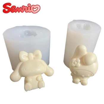 Sanrio Cinnamoroll 3D 실리콘 양초 금형 Kawaii Diy 수제 비누 석고 아이스 큐브 베이킹 금형 파티 결혼식 금형 선물 만들기