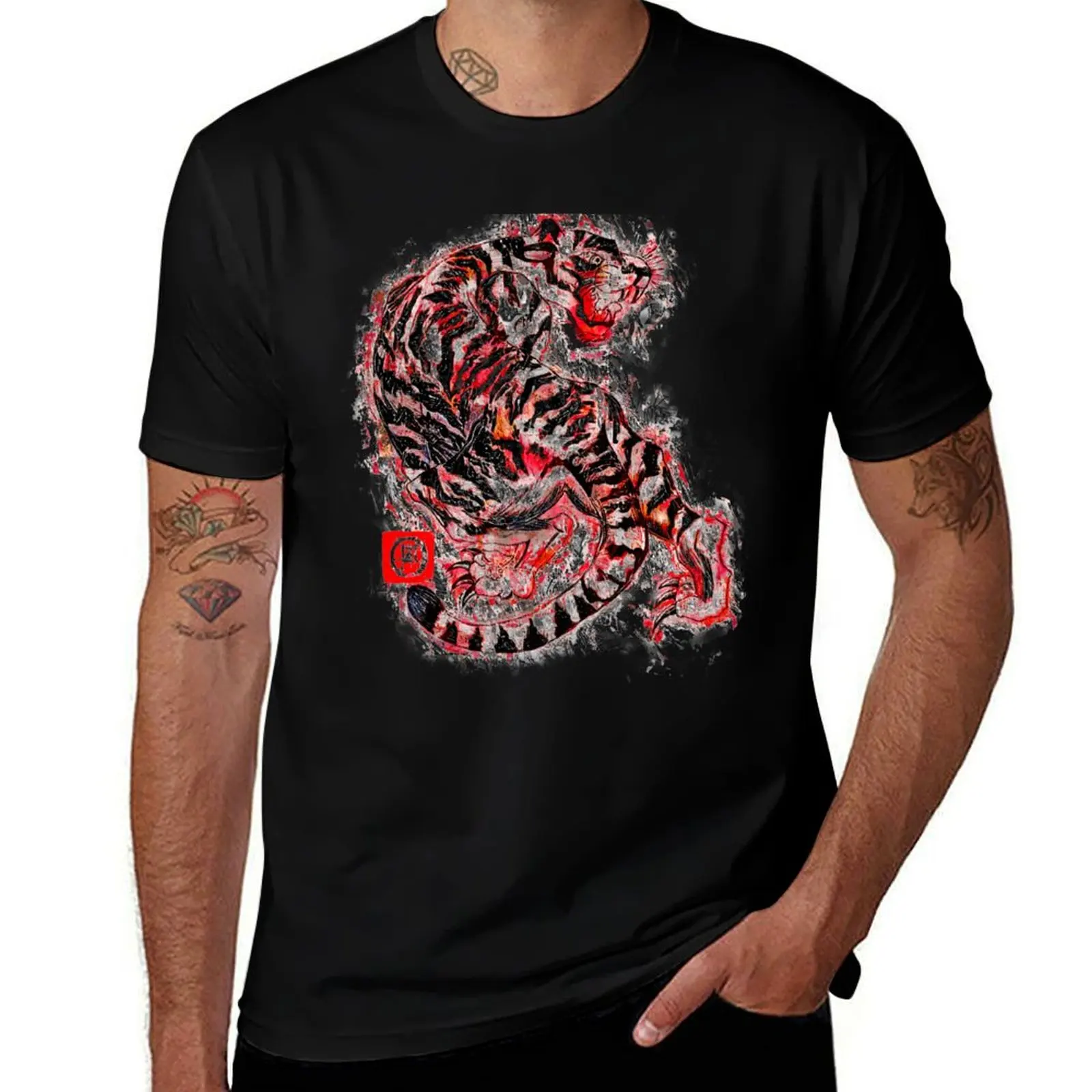

TIGER CRIMSON RAGE T-Shirt man t shirt cotton t shirt man luxury T-Shirt