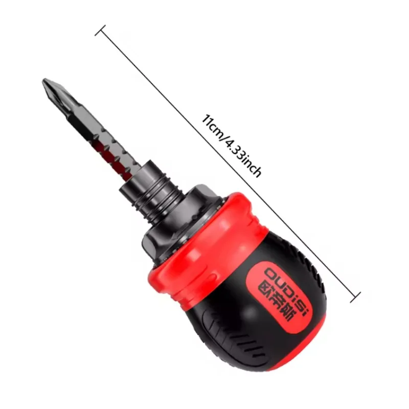 Mini 12-in-1-Ratschenschraubendreher-Set mit magnetischem Griff, arbeitssparender Hand-Phillips-Schlitzschraubendreher mit doppeltem Verwendungszweck – Detail 12