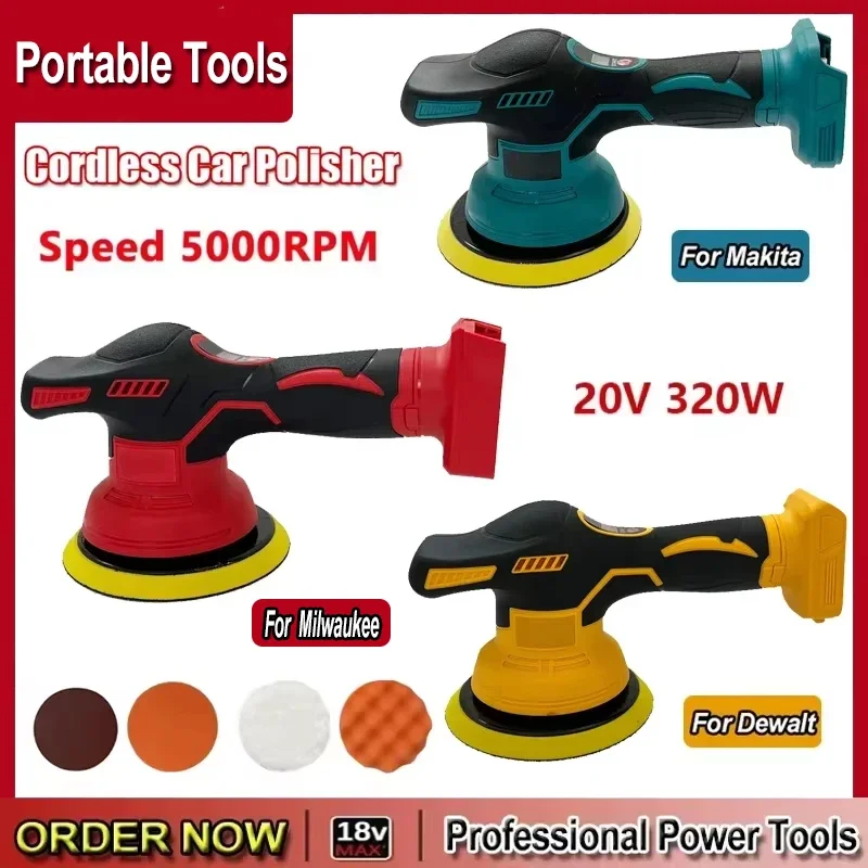 Lucidatrice a batteria Display digitale a 8 marce Lucidatrice elettrica Lucidatrice per ceretta per auto automatica per batteria Dewalt/Makita