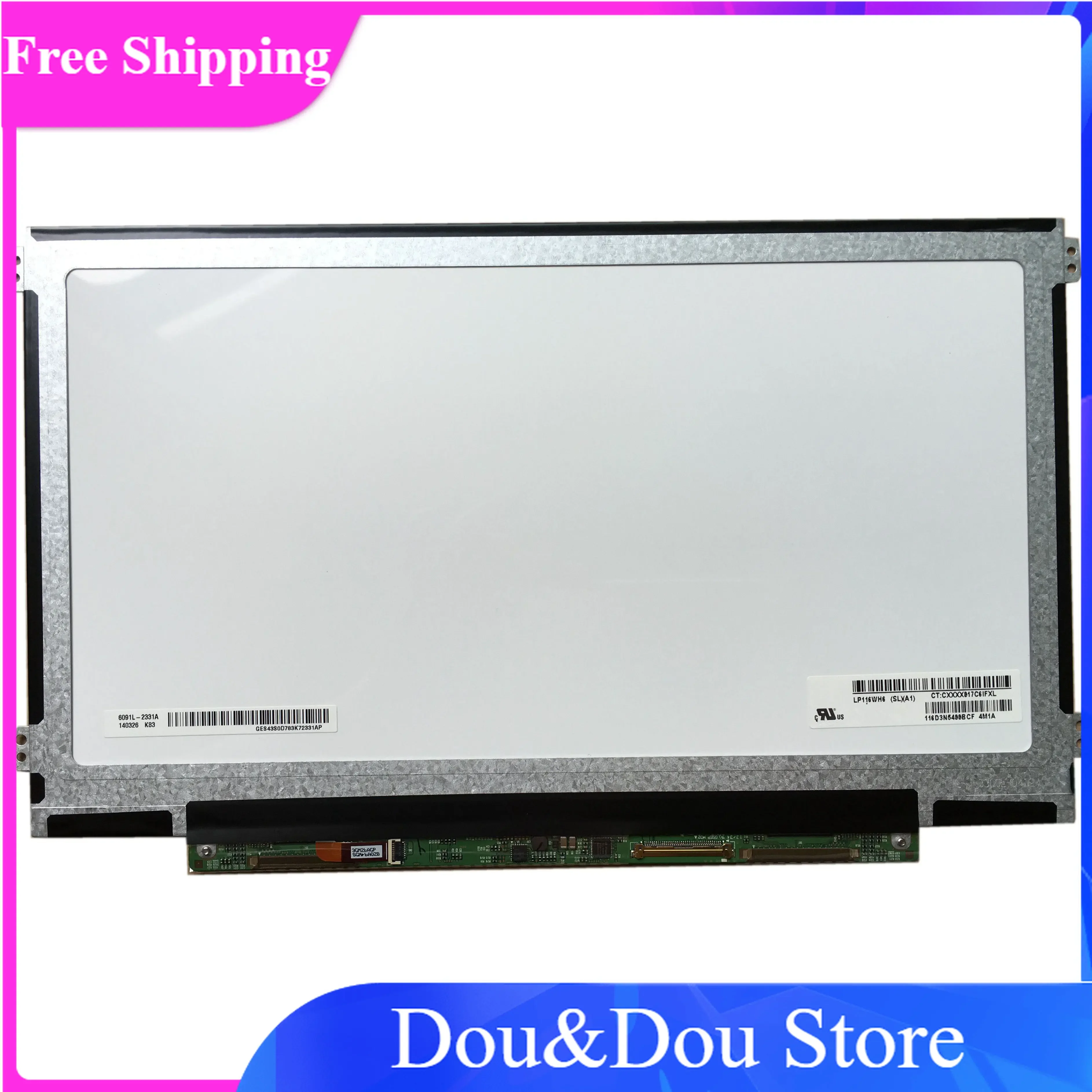 

LP116WH6 SLA1 LP116WH6 (SL)(A1) 40 PIN 11.6" WXGA HD Panel LEFT+RIGHT screw holes LED LCD Laptop Screen