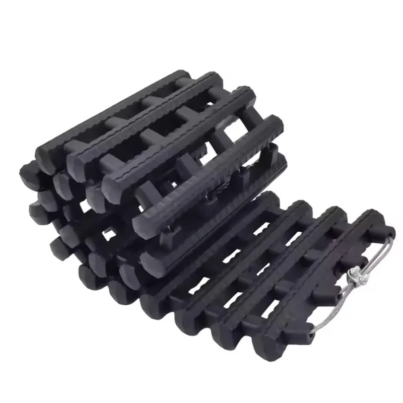 Upgrade Emergency Devices Vehicle Off Road Winter Accessories 2 PCS Tire Traction Mats Portable for Snow, Ice, Mud, and Sand