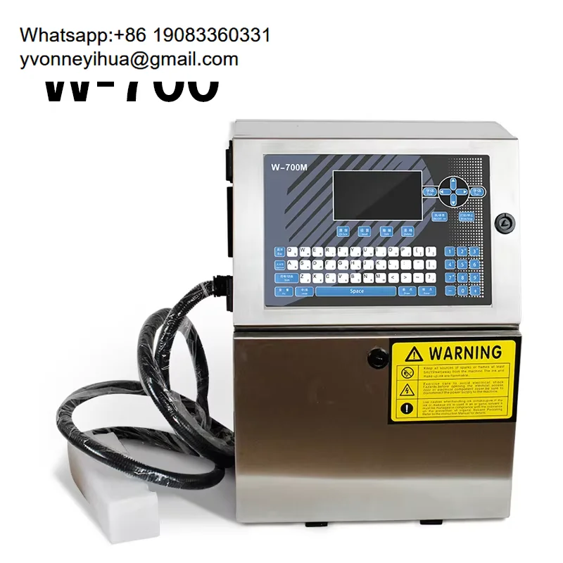 W-700 Smart Automatic Date Coding Machine Food Safe Inkjet Printer With Easy-Change Nozzles Eco-Friendly Production Tool