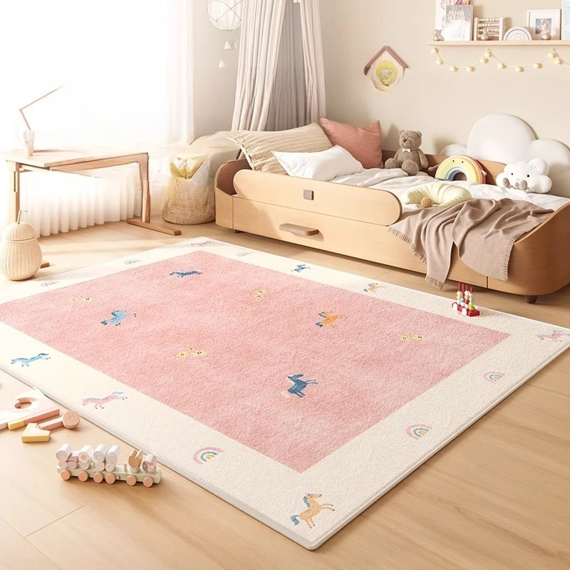

Cartoon Style Bedroom Decor Plush Carpet Thick Plush Carpets for Living Room Large Area Children Floor Mat Fluffy Soft Study Rug