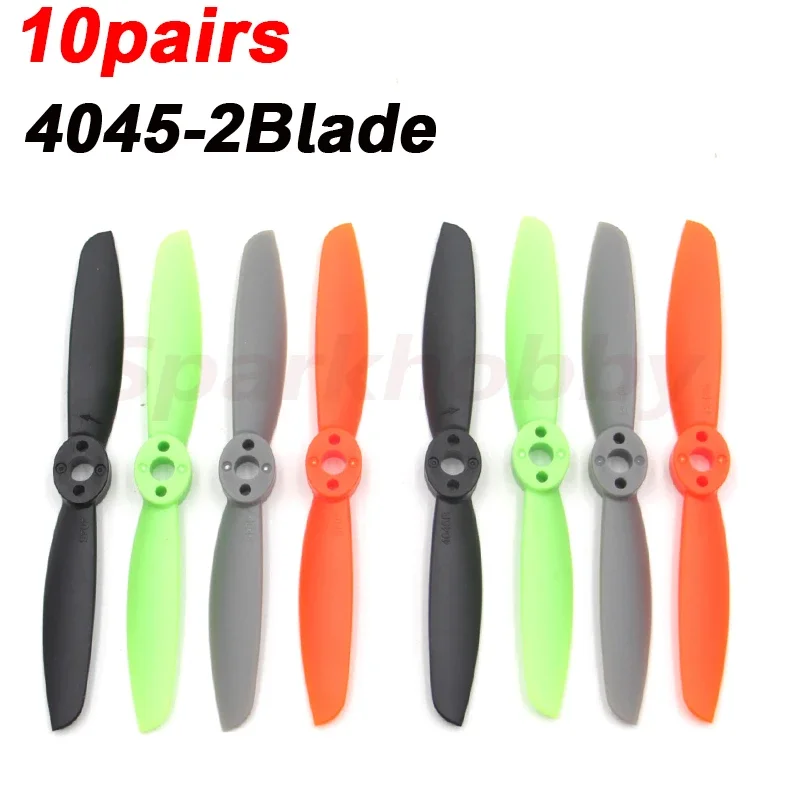 10Pairs LDARC 4045 4inch 4X4.5 2 Blade Four-Axis Self-Tightening CW CCW Propeller 5mm Aperature For Crossing Machine RC DIY