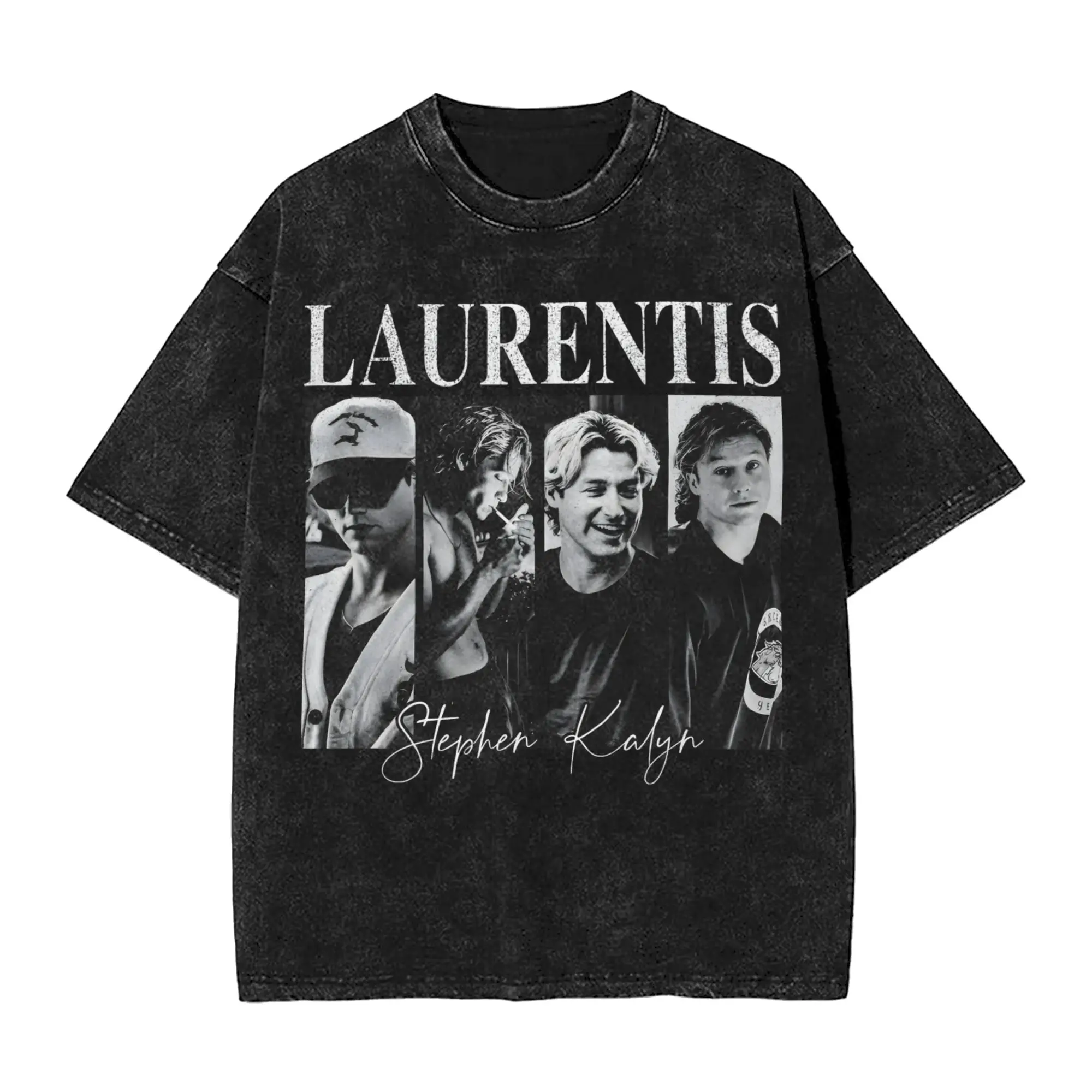Off Campus Washed T Shirt Men Dean Di Laurentis  Y2K Fun Cotton T-Shirts Beach O Neck Hip Hop Tee Shirt Loose Oversized Tops