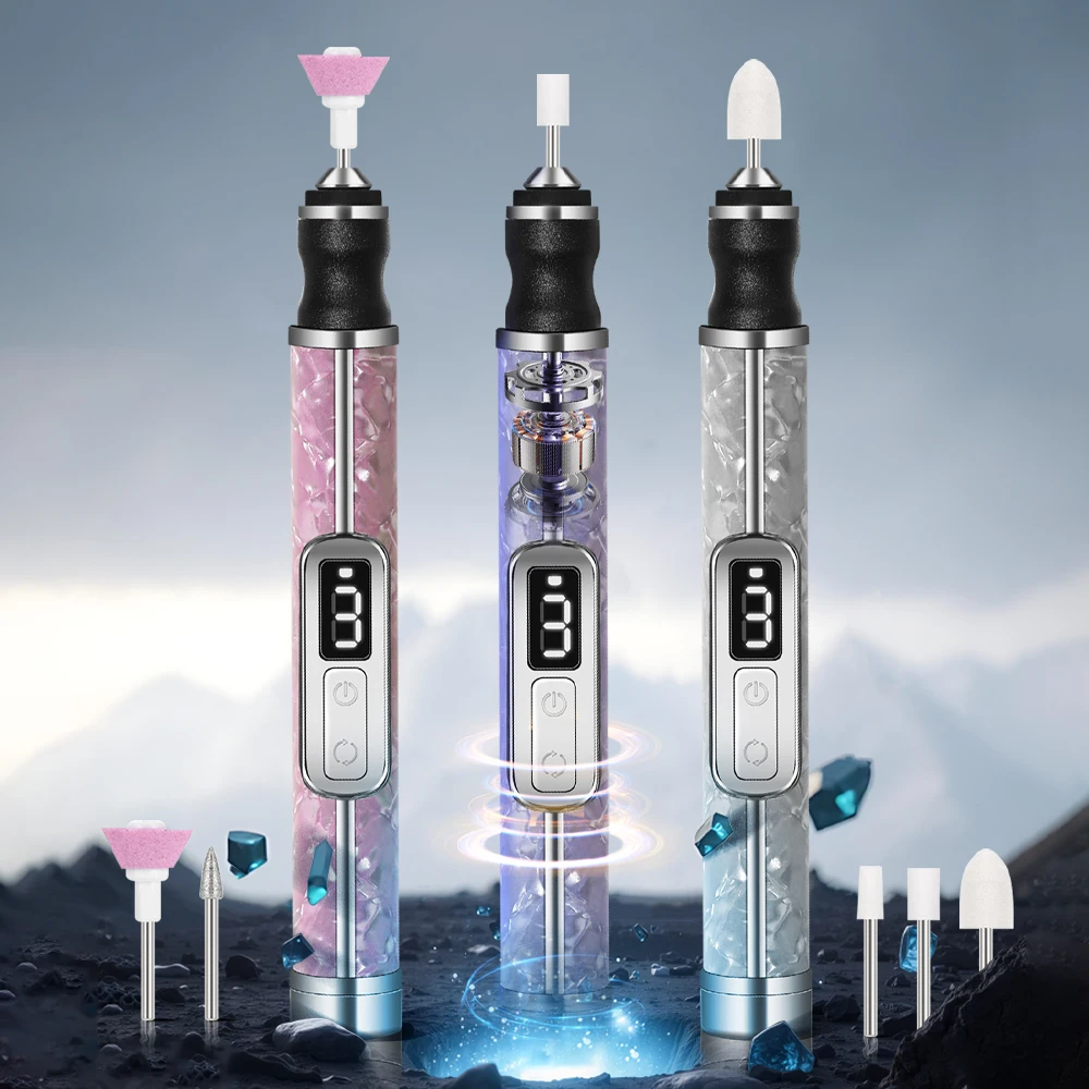 20000RPM آلة تلميع الأظافر المهنية مسمار الحفر التروس المتعددة منخفضة الضوضاء الأظافر ساندر ملف مجموعة لأدوات صالون مانيكير