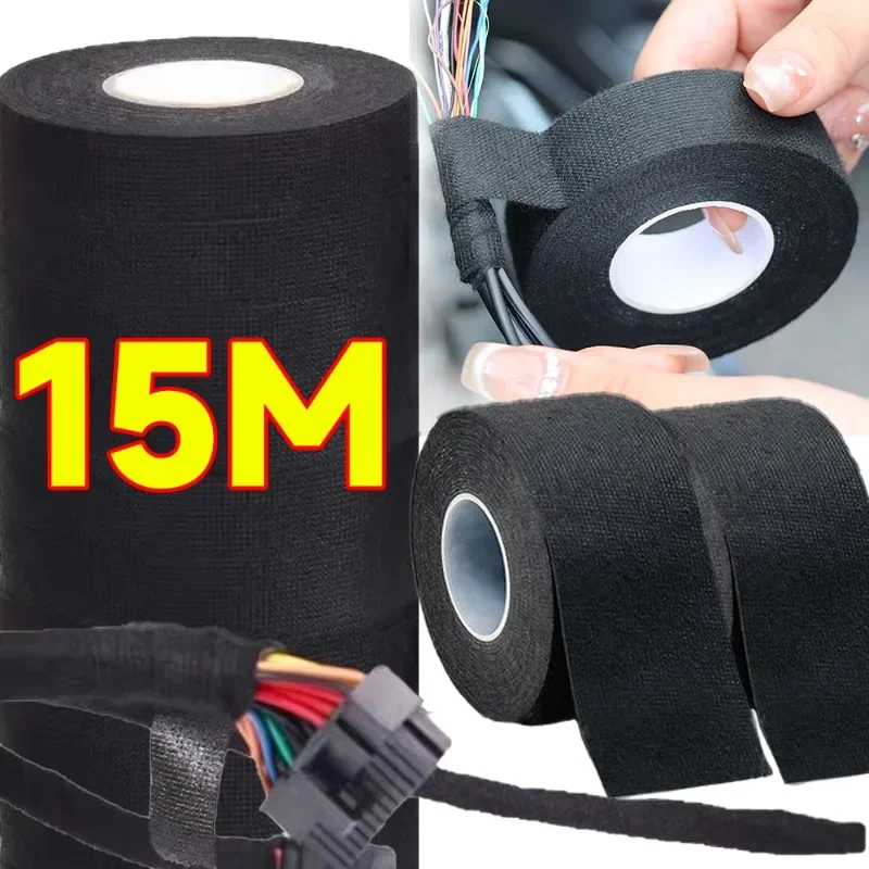 15m Car Engine Compartment Car with High Temperature Resistance Insulation Flame Retardant Velvet Electrical Tape Cloth Tool