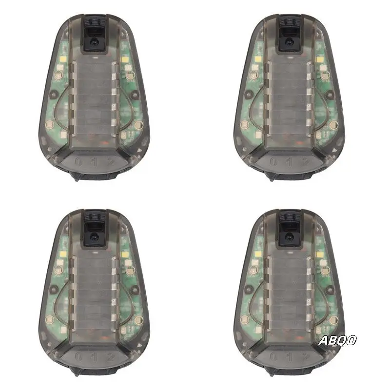 

4X Helmet Survival Beacon Light Survival Safety IR Flashlight Waterproof Signal Light With Magic Tape D