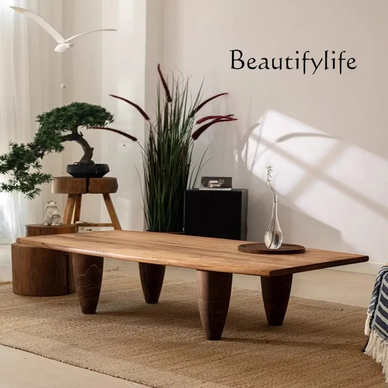

Song-style aesthetics, coffee table, Japanese-style living room, household solid wood corner table, bedroom sitting on the floor