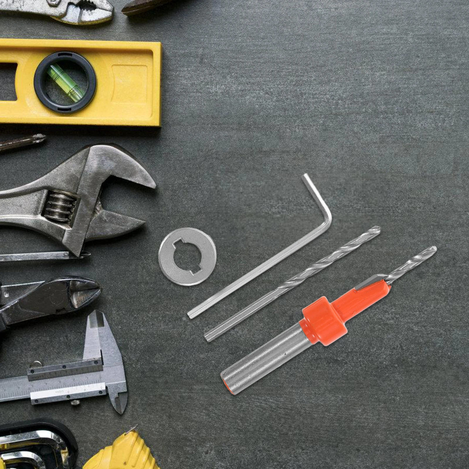 

1Set Limit Countersink Drill Adjustable Depth Stopper Countersink Bit Set Durable Woodworking Tools for Cabinet Making and Wood