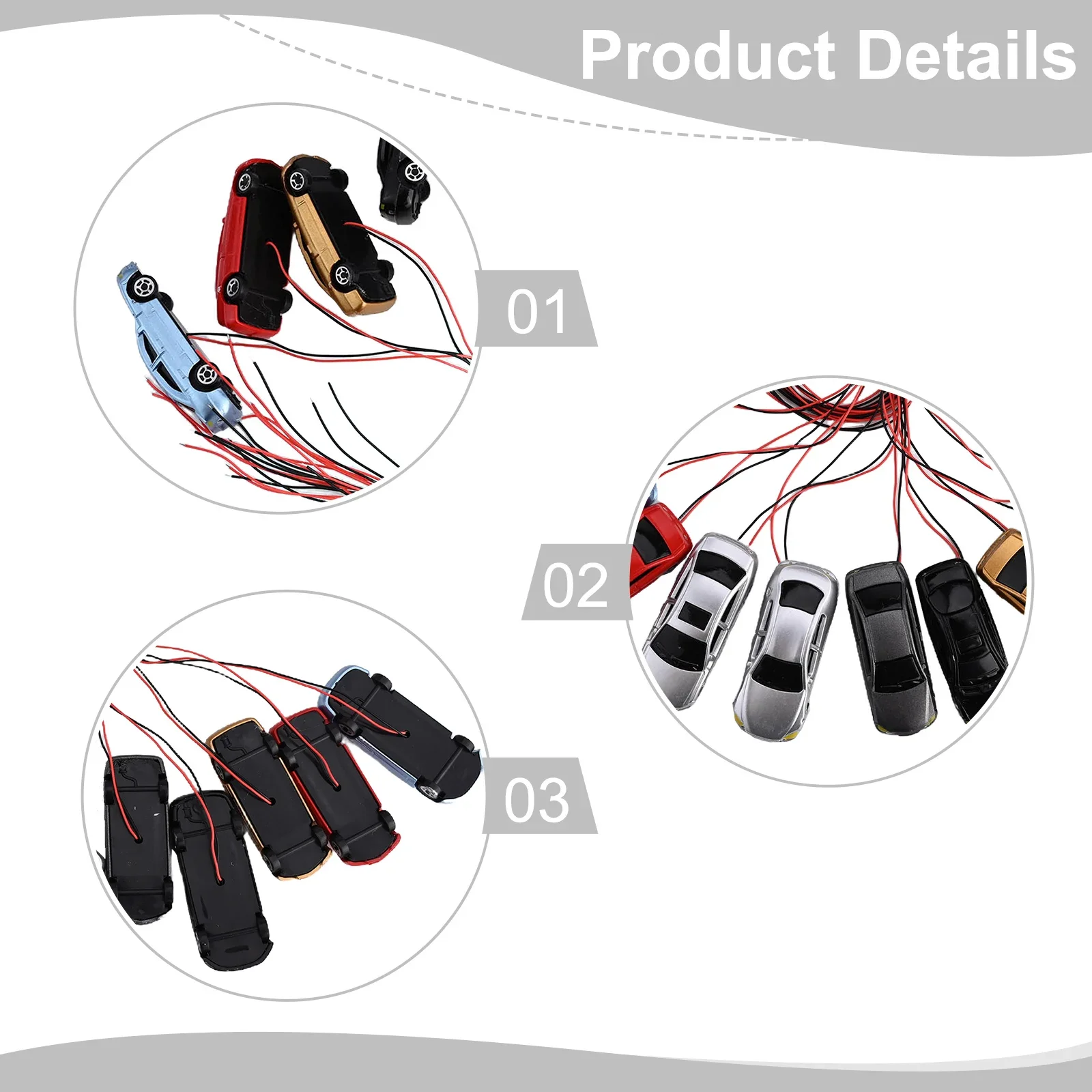 Model Trains Model Car Train Random Style Toys With Wires And Bulbs 10 Pcs 1:87~1:100 45mm(L) X 16mm(W) X 11mm(H)