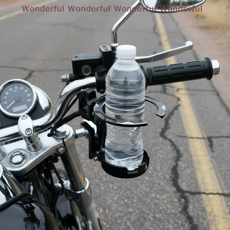 Motorcycle Drink Holder with Quick-Release Clamp Perfect for Bikes and Electric Scooters