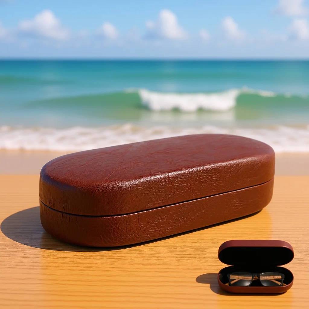 

Hard Shell Eyeglasses Case Brown Large Capacity Sunglasses Protector Portable Travel Organizer Outdoor Sunglasses Bag Glasses