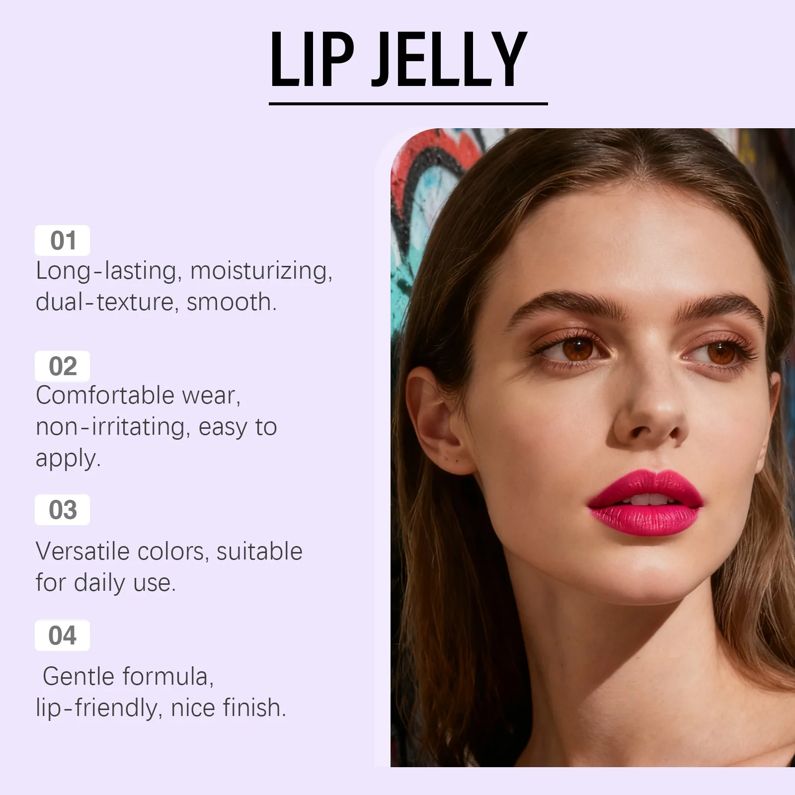 Two-Color Jelly Lip Gloss Plumping & Moisturizing Long Lasting Smooth Lip Makeup Cosmetics Shiny Lip Oil Lipstick