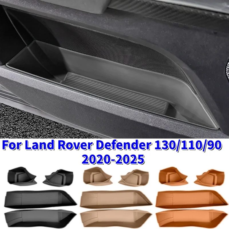 

4 шт., ящики для хранения внутри двери автомобиля, передняя и задняя модификация, ящик для хранения для Land Rover Defender 130/110/90 2020-2025