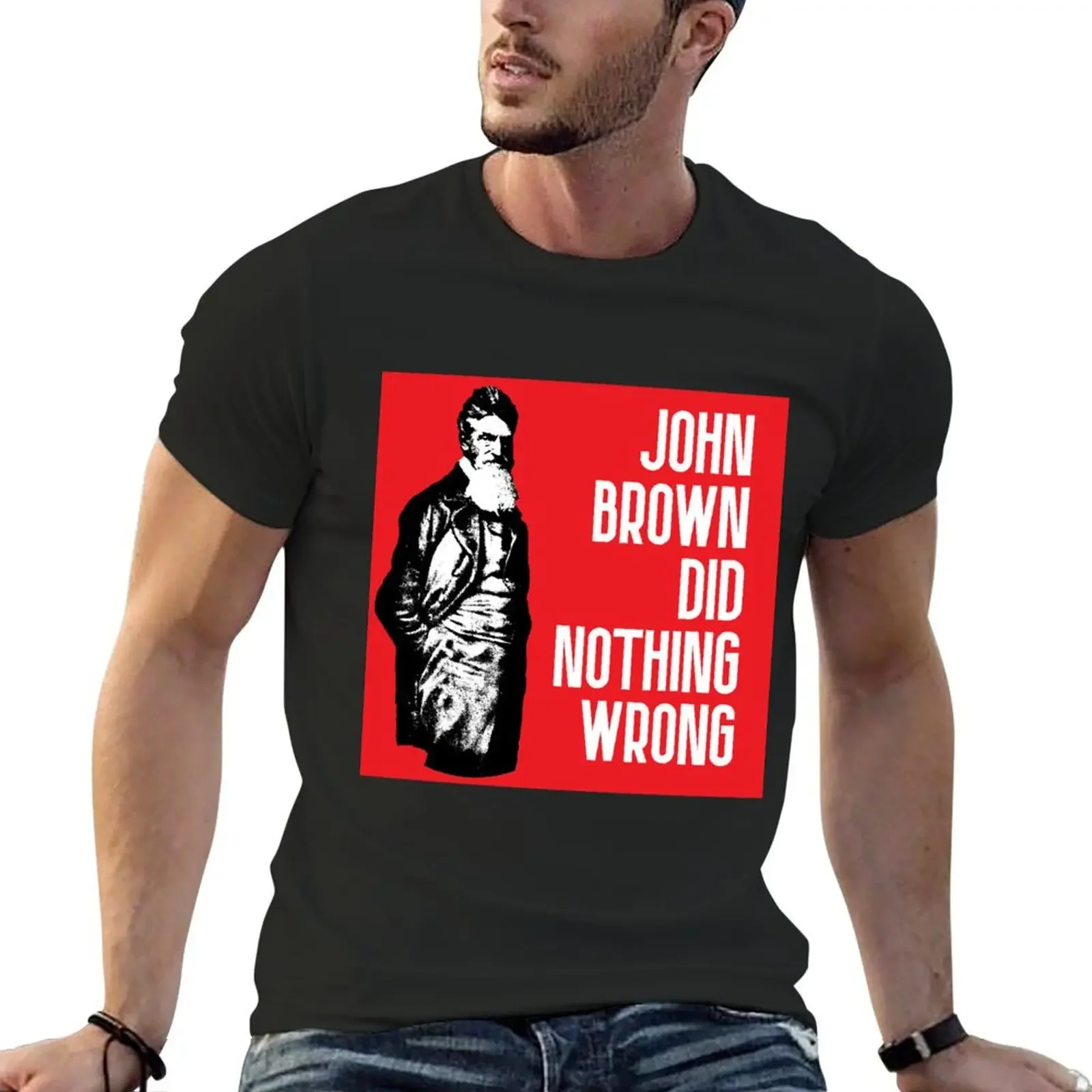 John Brown Did Nothing Wrong T-Shirt anime tshirt blue archive street wear workout shirts for men