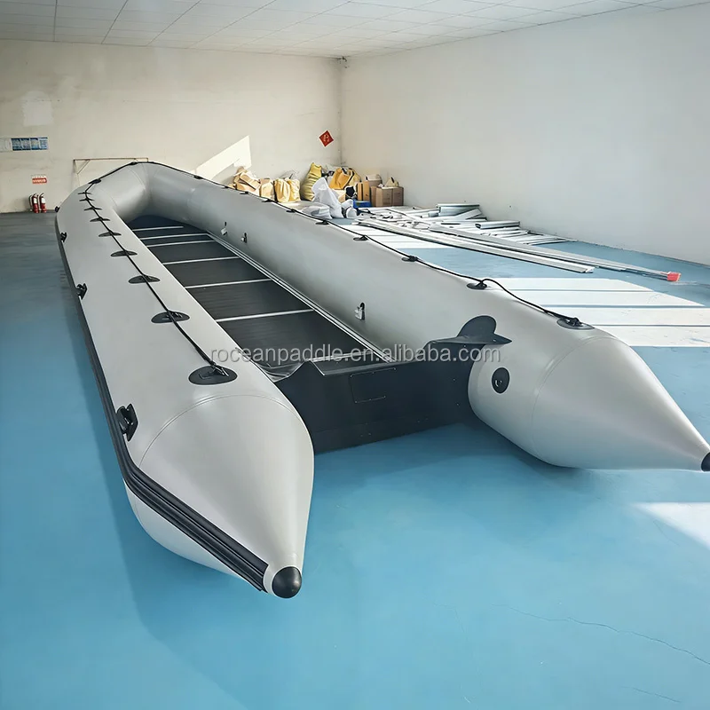 Heavy Duty 7M 8M 9M 10M Hypalon/PVC Inflatable Boat Aluminum Floor Rubber Boat 3000kgs Heavy Transport Ocean Marine