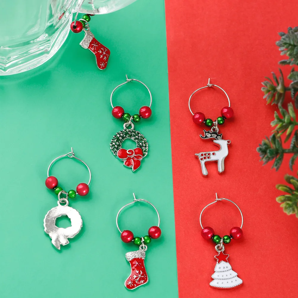 

Christmas wine accessories, alloy accessories, DIY accessories, fashion clothing accessories elk