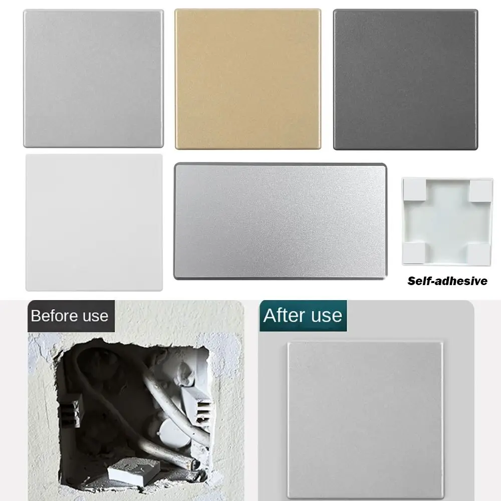 Wall Flange 86 Type Wall Hole Cover Self-adhesive Switch Socket Cover Plate Decorative Panel Plate Home Improvement