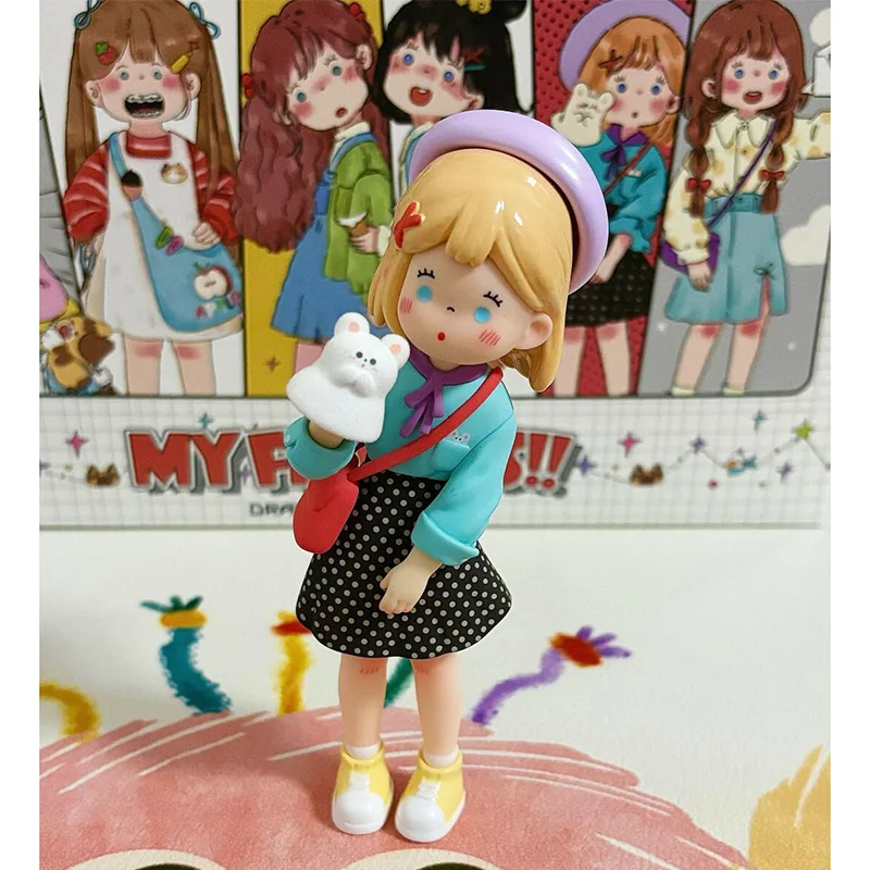 在庫あり 100% SUKI マイフレンズシリーズ フィギュア ブラインドボックス ミステリーボックス オーナメント フィギュア 女の子向け人形 ホームデコレーション デスクトップモデル おもちゃ