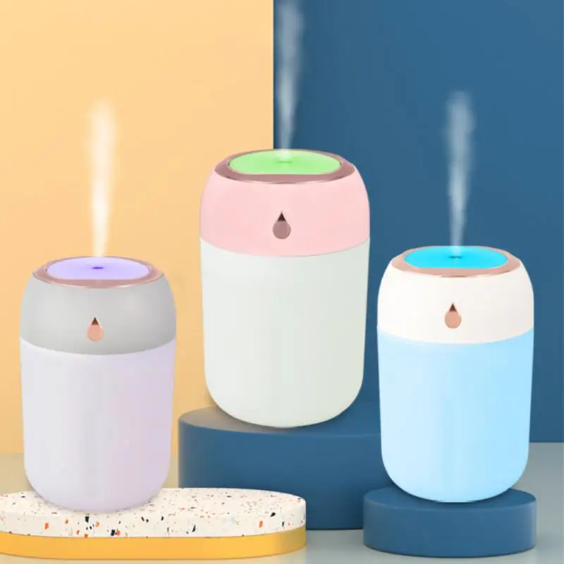 

Electric 330ml Portable Mini Air Humidifier USB Ultrasonic Cool Mist Air Oil Diffuser Romantic Color LED Lamp Air Humidifier