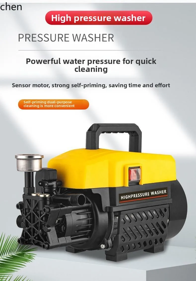 LXC pressione lavatrice per auto pompa acqua ad alta potenza 220v portatile plug-in forte pulizia spazzola per pavimenti pistola ad acqua artefatto