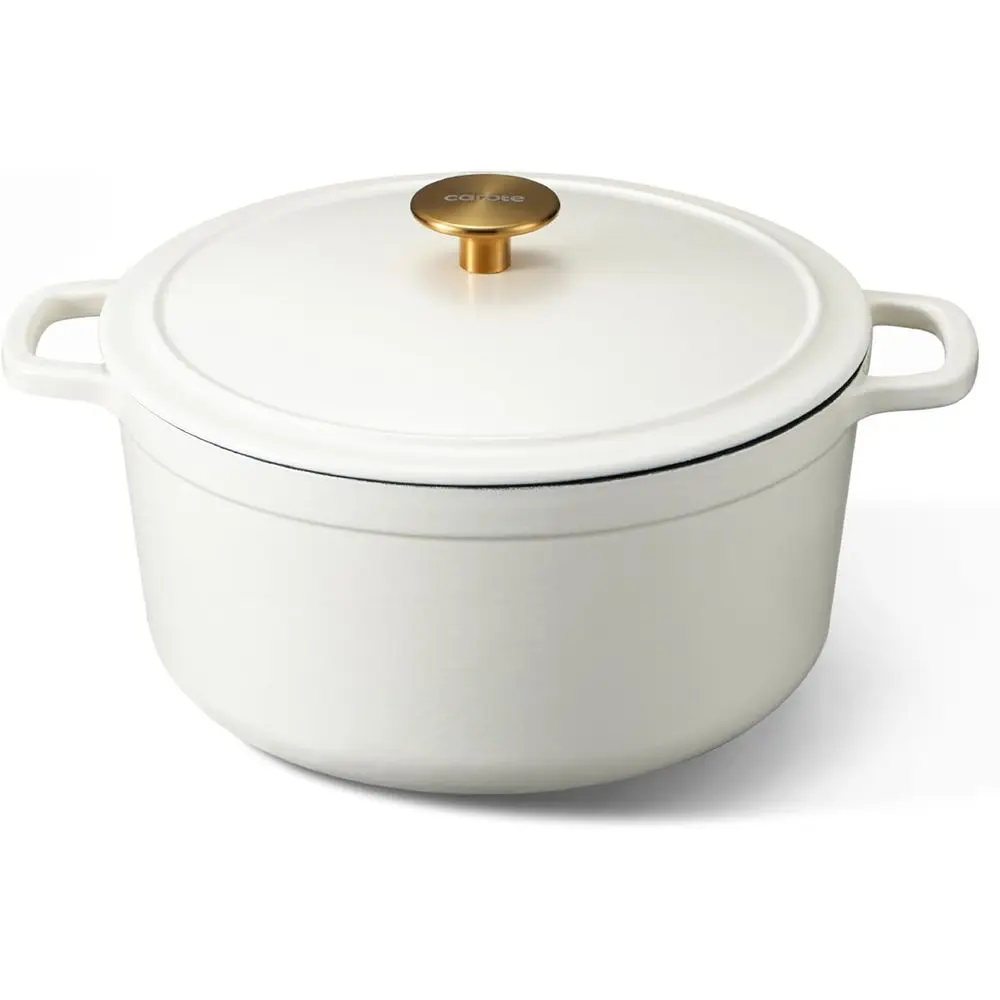 

Enameled Cast Iron Dutch Oven Pot with Lid, Heavy-Duty Dutch Oven or Sourdough Bread Bg, Braising, Stews, Roasting, y & Non-Toxi