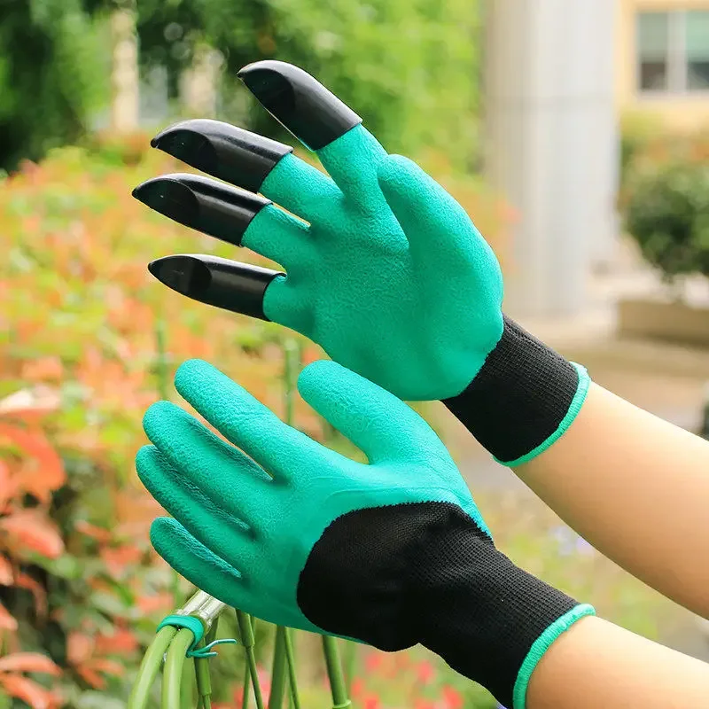 Gardening Gloves With Claws Breathable Waterproof Working Digging Planting Sting-Resistant Non-slip Protective Latex Gloves