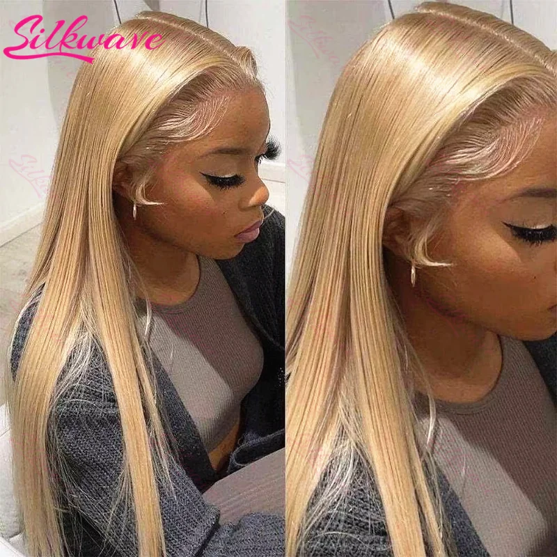 13x4 Straight Honey Blond Lace Front Wigs Human Hair 13x6 Hd Lace Frontal Wig For Women 27# Colored Lace Front Wigs Brazilian