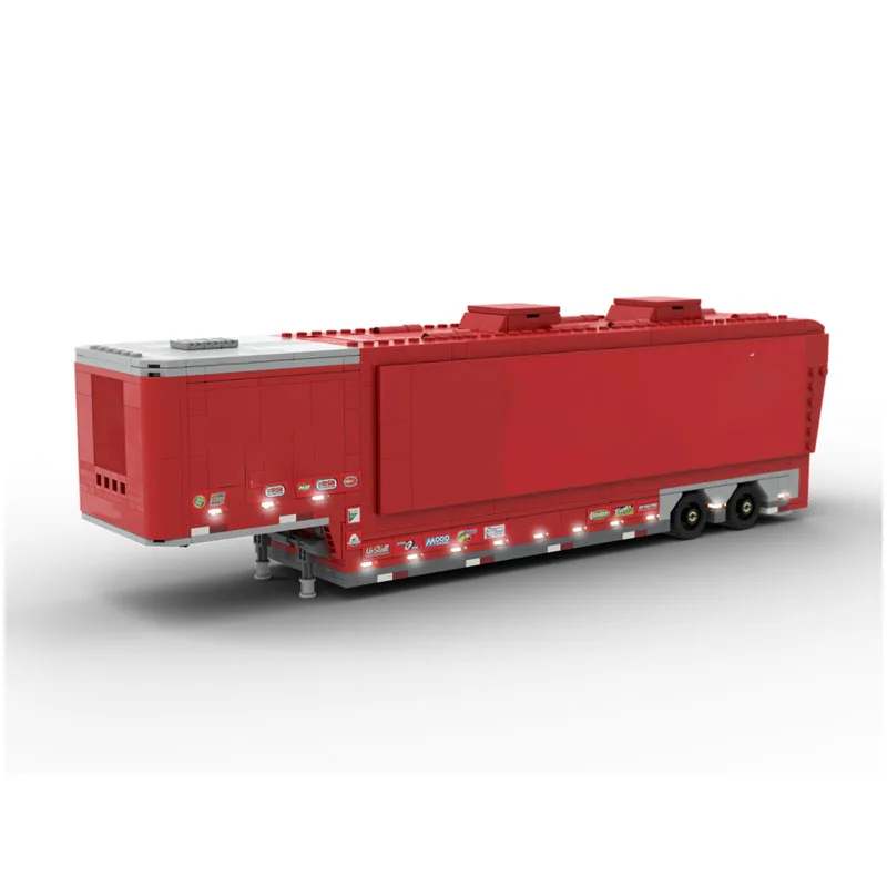 MOC-245341 Serie de Remolques de Coche, Bloques de Construcción, Modelo MOC, Juego de Ladrillos, Regalos Creativos, Coleccionables, 1131 Piezas